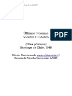 Ultimos Poemas Vicente Huidobro