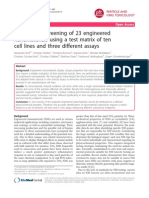 Cytotoxicity Screening of Engineered Nanomaterials Using A Test Matrix of Ten Cell Lines and Three Different Assays