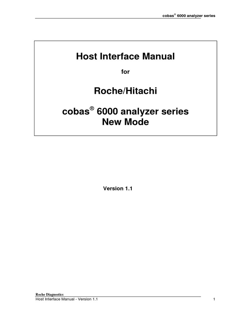 Roche Modular Operator Manual