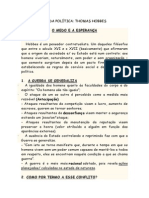 O medo e a esperança na teoria do contrato social de Thomas Hobbes