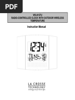 Instruction Manual: WS-8157U Radio-Controlled Clock With Outdoor Wireless Temperature