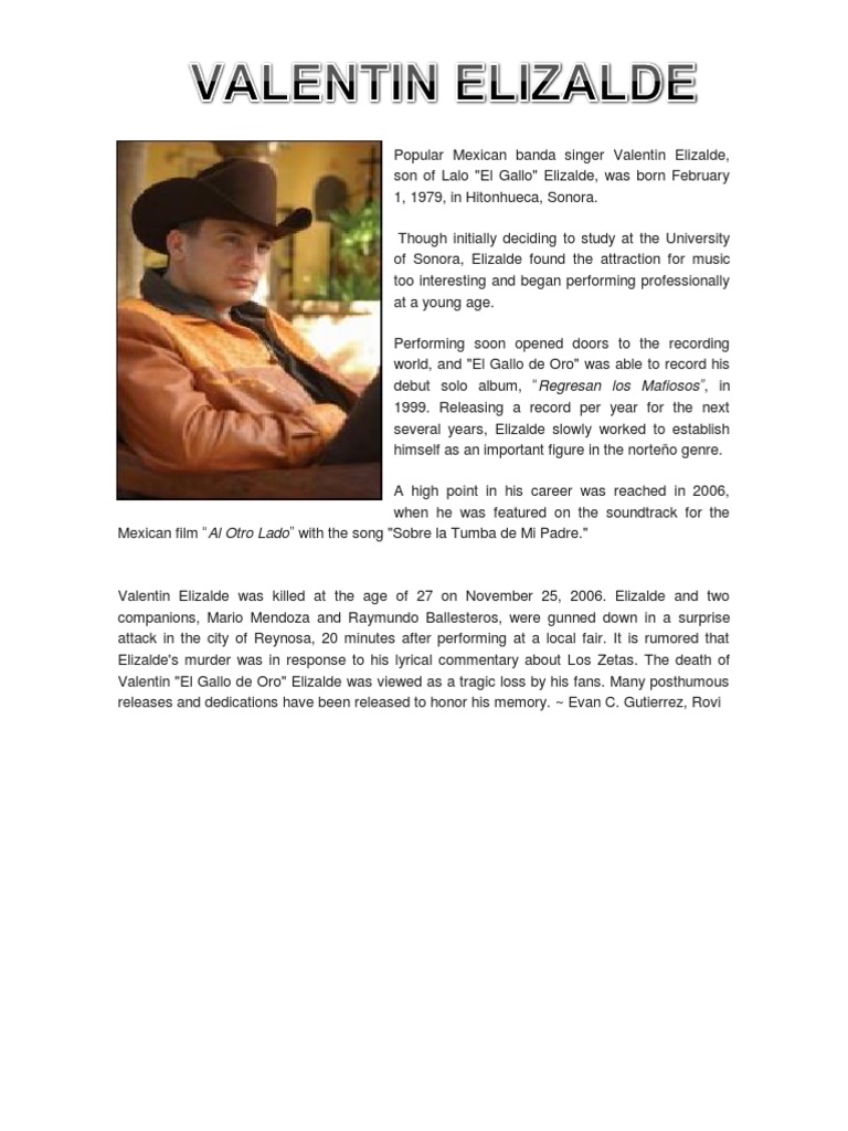 Valentin Elizalde Dead