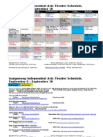Gangneung Independent Arts Theater Schedule, September 4 - September 10