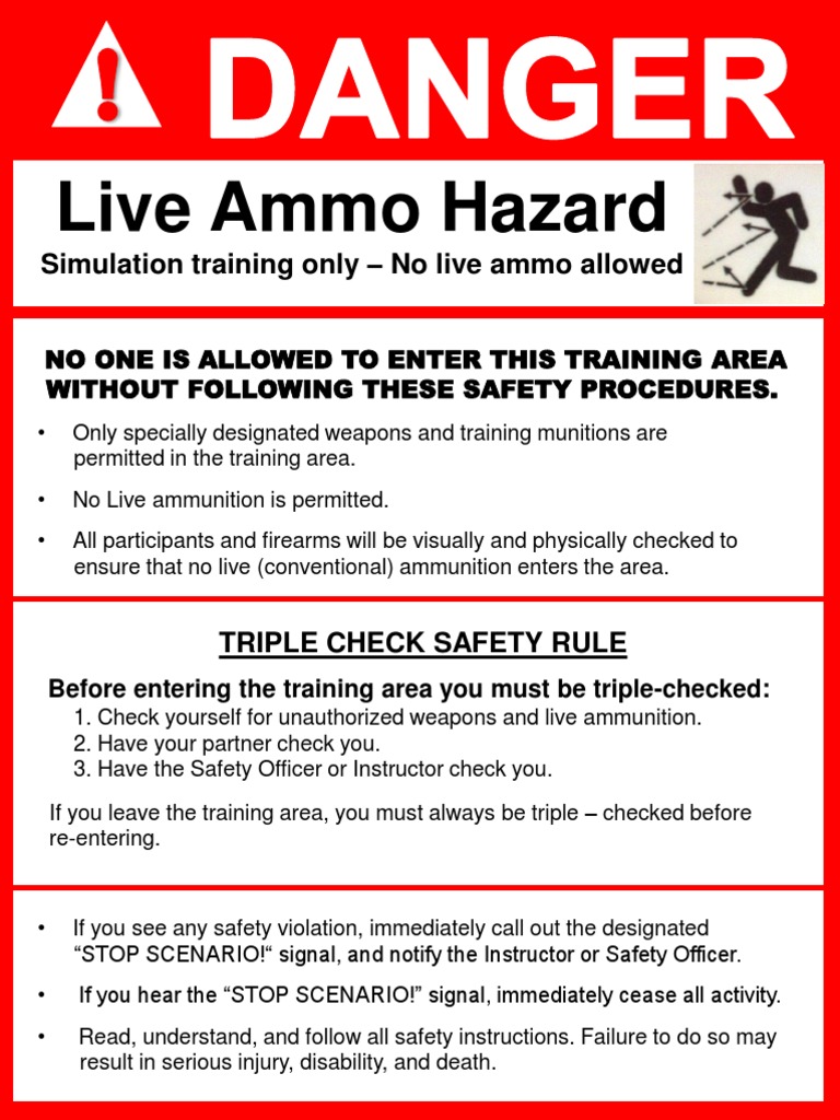 Live Ammo Safety Training Protocols | PDF