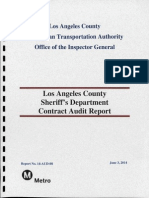 Los Angeles County Sheriff's Department Contract Audit Report May 2014