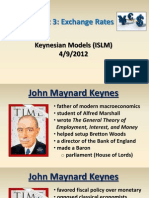 Unit 3: Exchange Rates: Keynesian Models (ISLM) 4/9/2012