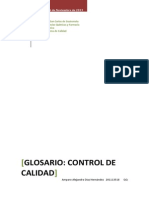 Glosario: Control de Calidad: Guatemala 26 de Noviembre de 2013