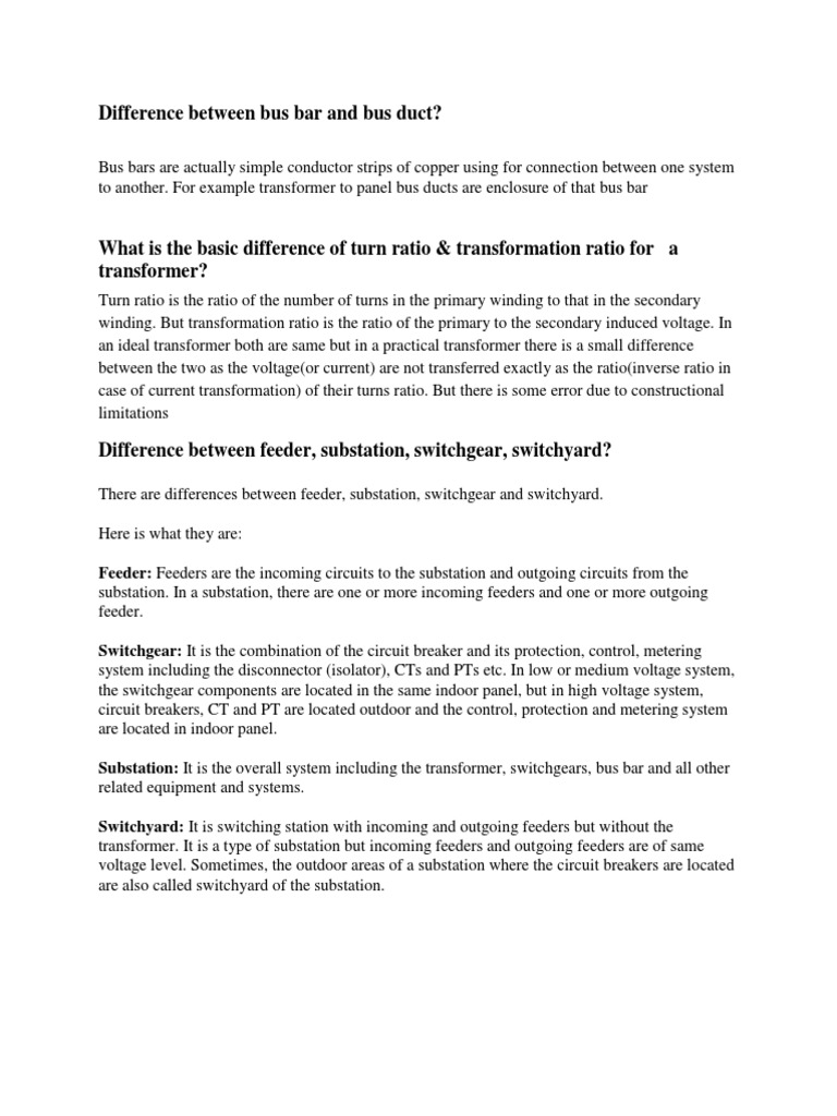 Electrical Basic Questions and Answers Reg Power Plants PDF