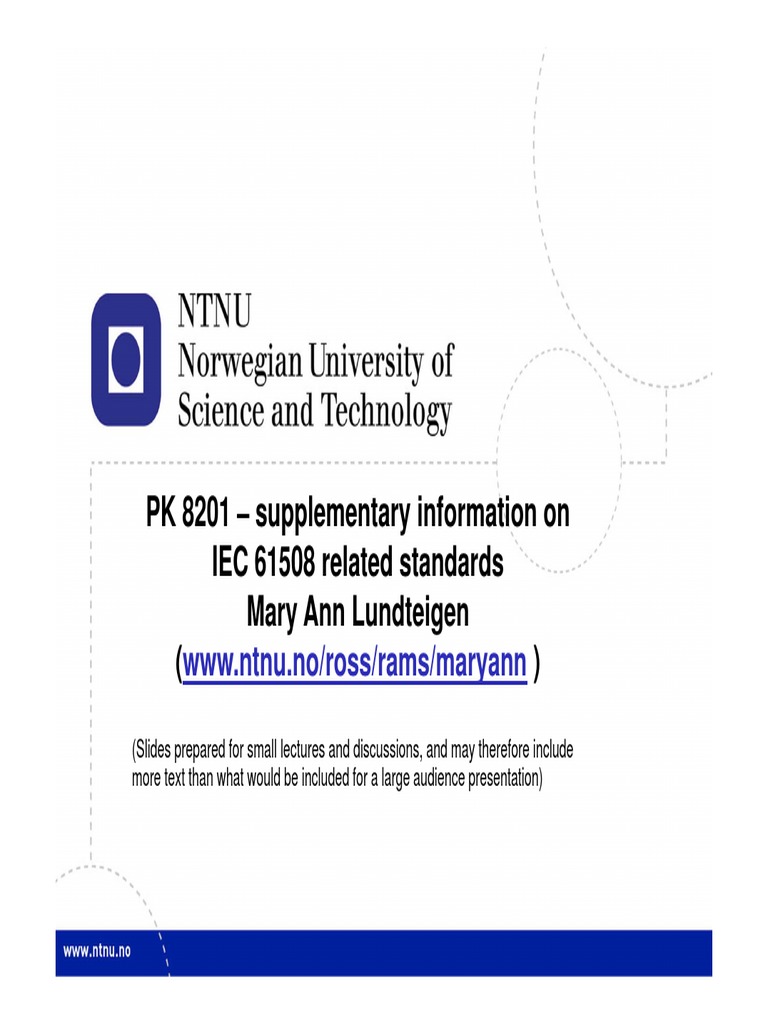 IEC 61508 Related Standards PDF Reliability Engineering