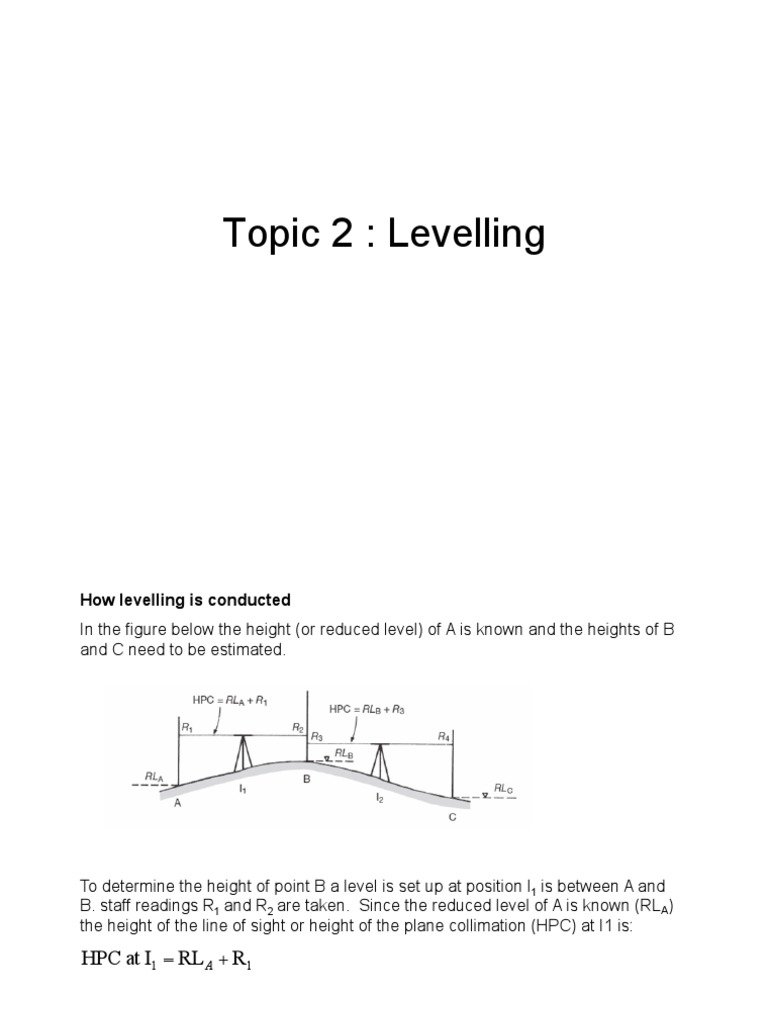 Levelling | PDF