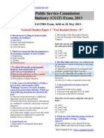 Download UPSC Pre 2013 General Studies Paper I Bookle Series B Www.upscportal.com