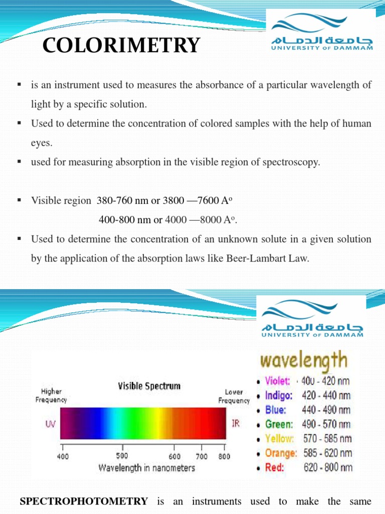 Colorimetry: Principles and Applications | PDF | Absorbance ...