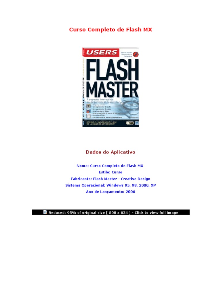 Curso Completo de Flash MX 2006 | PDF | Adobe Flash | Drive de disco rígido