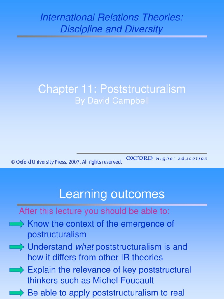 Chapter 11: Poststructuralism: International Relations Theories ...