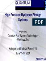 High-Pressure Hydrogen Storage Systems: Quantum Fuel Systems Technologies Worldwide, Inc
