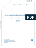 Correcting Real Exchange Rate Misalignment: Policy Research Working Paper 6045