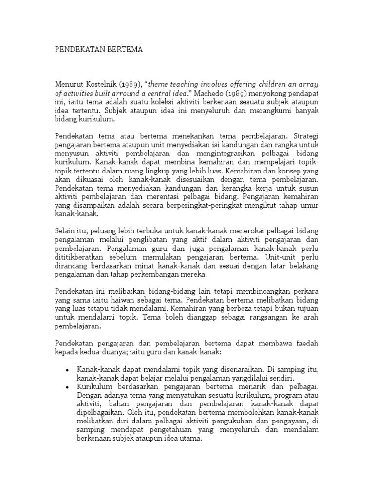 PENDEKATAN BERTEMA