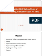 Fragmentation Distribution Study of Rock Blasting in Erdenet Open Pit Mine