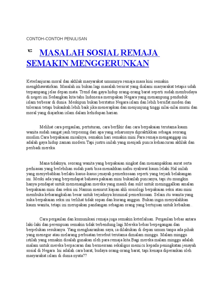 Contoh Karangan Bantuan Kepada Yang Memerlukan