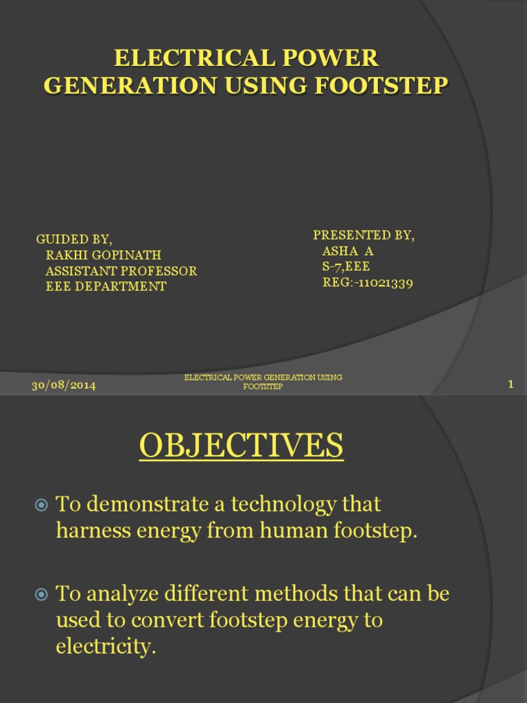 Footstep Energy to Electricity System | PDF | Battery (Electricity ...