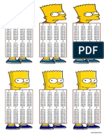 Tabla Multiplicar - Los Simpsons