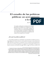 El Estudio de Las Políticas Públicas González