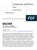 On Walking, Carrying Loads, and Efficiency: The Physics of Walking 1 Improving The Way Humans Walk 4 Walking Efficiency 6