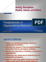Learning, Perception, Attitudes, Values, and Ethics: Fundamentals of Organizational Behavior 2e