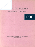 Patriotic Poetry Banned by The Raj