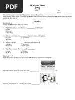Specimen Paper Cpea Language | PDF | Pupa | Butterfly