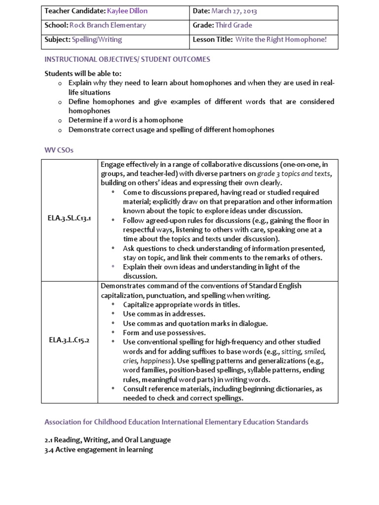 Lp 3 Homophones Differentiated Instruction Learning