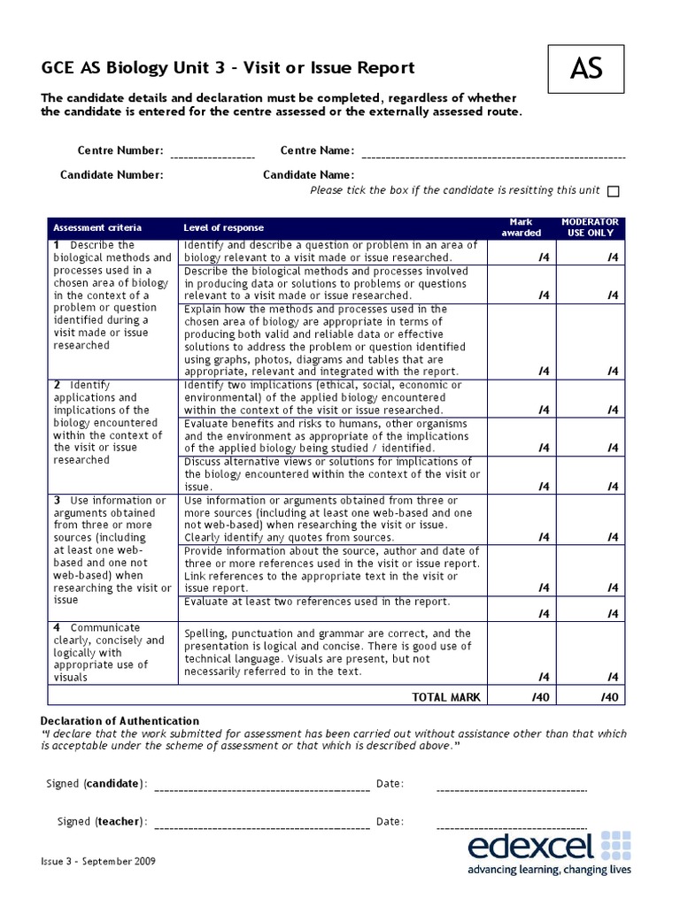 coursework mark scheme