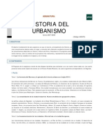 Historia Del Urbanismo: Asignatura