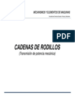 Transmisión de potencia mecánica mediante cadena de rodillos