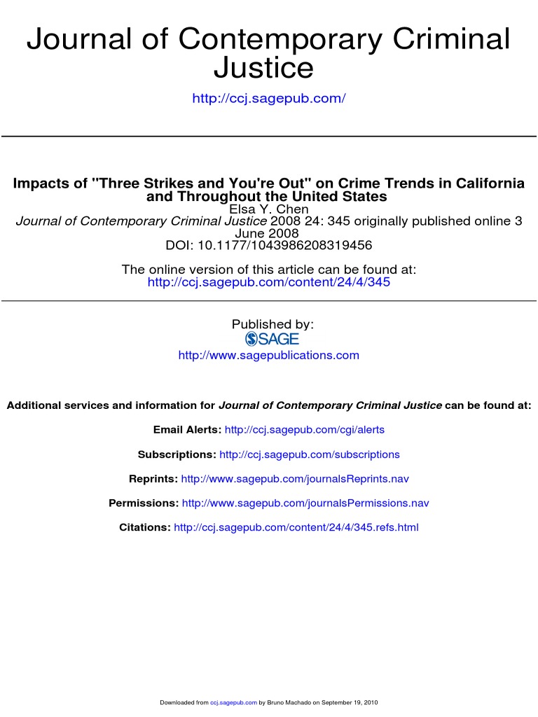 ThreeStrikes Investigation California | PDF | Three Strikes Law | Fixed ...