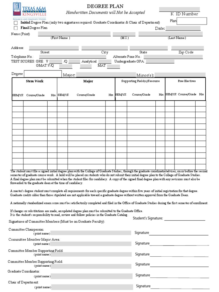 K ID Number Date Handwritten Documents Will Not Be Accepted