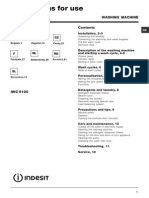 Manual Masina de Spalat INDESIT IWC5105