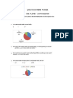 Questionnaire About Water