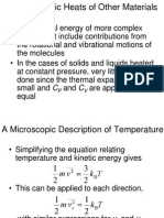 Molar Specific Heats of Other Materials