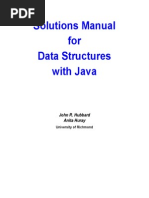 Solutions Manual For Data Structures With Java: John R. Hubbard Anita Huray