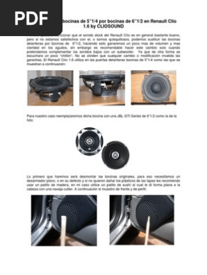 de Bocinas Delanteras Clio PDF | Ingeniería