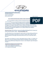 (Empl0yment) Hmil Hyundai Motors India Certified Call Letter