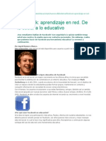 Facebook aprendizaje red educativo