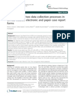 Comparison of Two Data Collection Processes in Clinical Studies: Electronic and Paper Case Report Forms