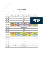 2nd Grade Schedule