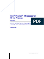 Intel Pentium 4 Processor On 90 NM Process: Datasheet