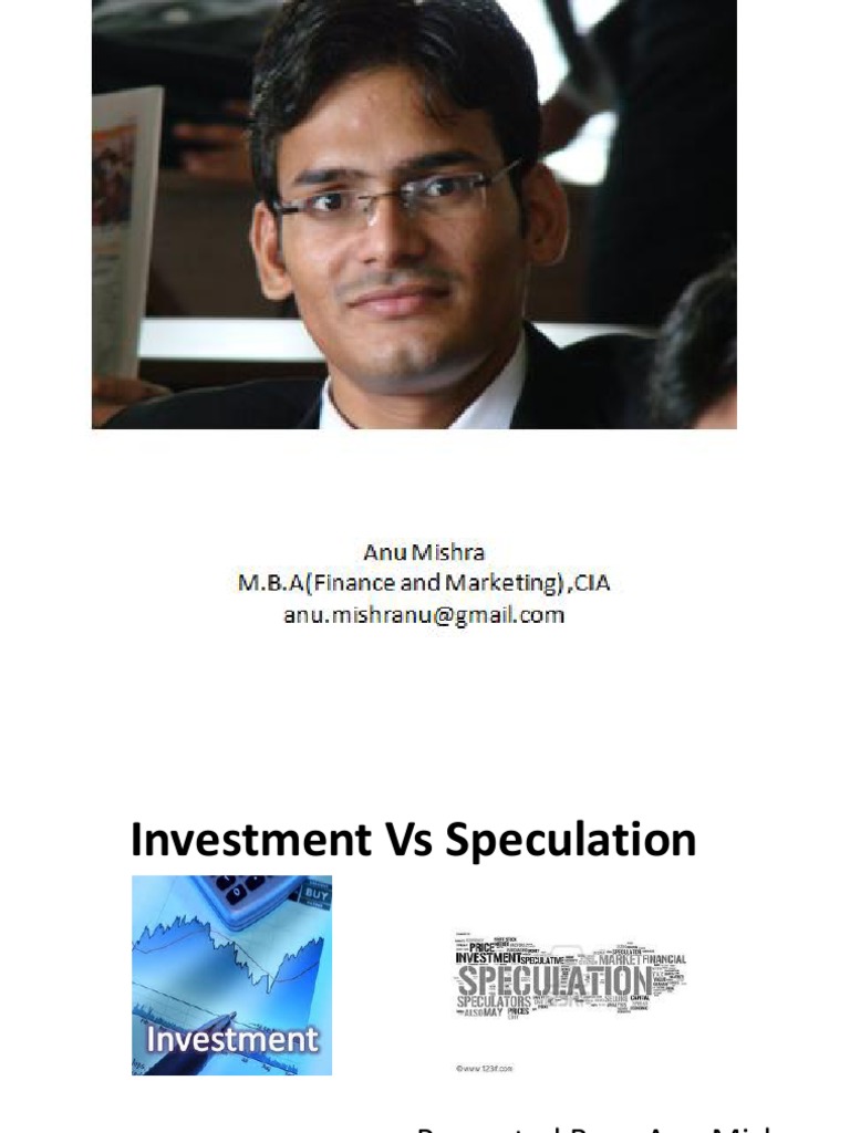 Investment vs. Speculation Explained | PDF | Speculation | Stock Market