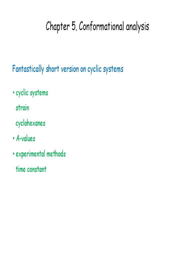 Conform Analysis of Organic Compounds | PDF