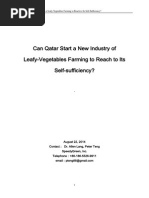 Can Qatar Start A New Industry of Leafy-Vegetables Farming To Reach To Its Self-Sufficiency 20140822 PDF