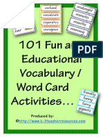 101 Ways to Use Word Cards